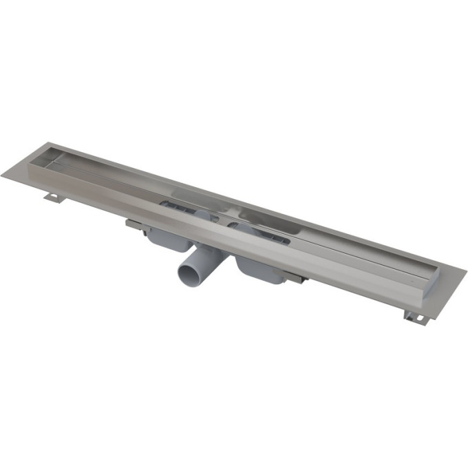 Водоотводящий желоб ALCAPLAST APZ106-1150 PROFESSIONAL с порогами для цельной решетки, низкий, горизонтальный слив