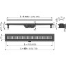 Водоотводящий желоб ALCAPLAST APZ10BLACK-650BRASS с порогами для перфорированной решетки